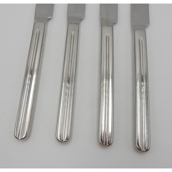 Retroneu INFINITE Stainless Dinner Knives Serrated 18/8 Korea Glossy Flatware S4 - Picture 2 of 9